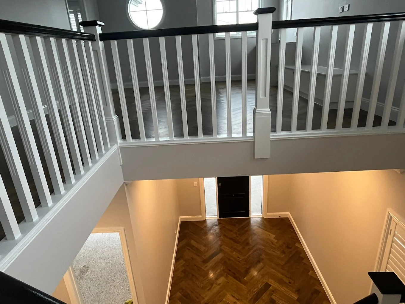 Void staircase and entry below